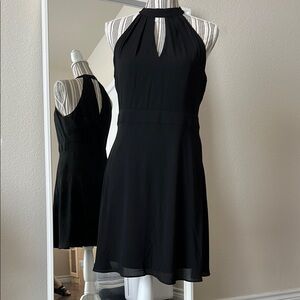 Elegant Black Halter Dress